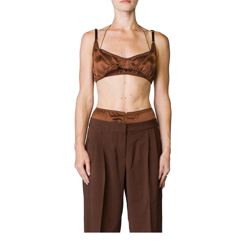 NEW ANNA OCTOBER marie bra top in brown